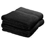 Unbranded Finest Hygro Cotton Pair Of Bath Towels, Charcoal
