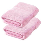 Unbranded Finest Hygro Cotton Pair Of Bath Towels, Dusky