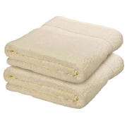 Unbranded Finest Hygro Cotton Pair Of Bath Towels Ivory