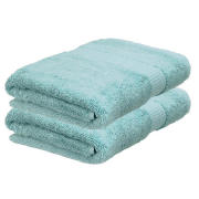 Unbranded Finest hygro cotton pair of bath towels, Silvery