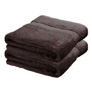 Unbranded Finest hygro cotton pair of bath towels, Smokey