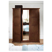 Unbranded Finest Malabar 3 door Wardrobe, Dark stain