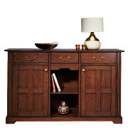 This 3 drawer 2 door sideboard is part of the Finest Malabar range. Made of rubberwood this Malabar 