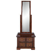 In a colonial style this cheval mirror is part of the Tesco Finest range. Made of wood in a dark sta