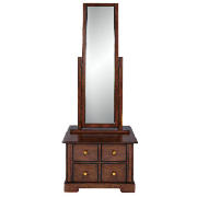 Unbranded Finest Malabar Cheval mirror, Dark stain