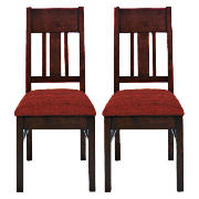 Unbranded Finest Malabar Pair of Chairs, Red