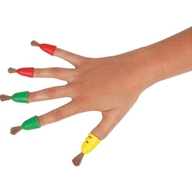 These cleverly designed paint brushes take finger-painting to the next level. There are five brushes