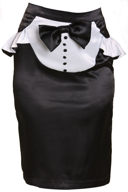 Unbranded Finola satin tuxedo skirt