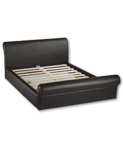 Fiore Leather Effect 4ft 6in Double Bedstead - Frame Only