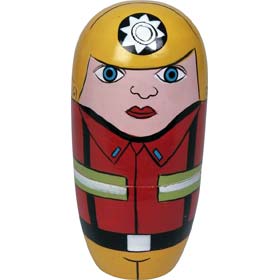 Naughty nuns and nurses  flashing firemen and posing policemen - nesting dolls with a difference!