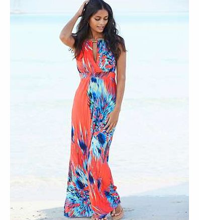 The essential beach to bar dress in a stunning firework print. Styled in a non-crease jersey that hugs and clings onto your curves, it includes adjustable neck straps for greater lift, and the back is elasticated for a comfortable fit. With a high ne