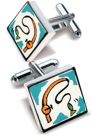 Individually hand-decorated cufflinks. These superbly designed cufflinks are produced on the finest 