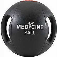 Unbranded Fitness-Mad Double Grip Medicine Ball and VCD - 6 Kg