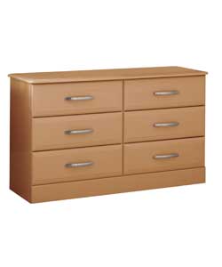 Unbranded Fitted Maple 6 Drawer Chest