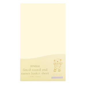 Fitted Moses Basket Sheet- Cream