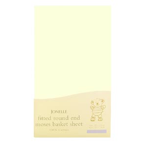 Fitted Moses Basket Sheet- Lemon