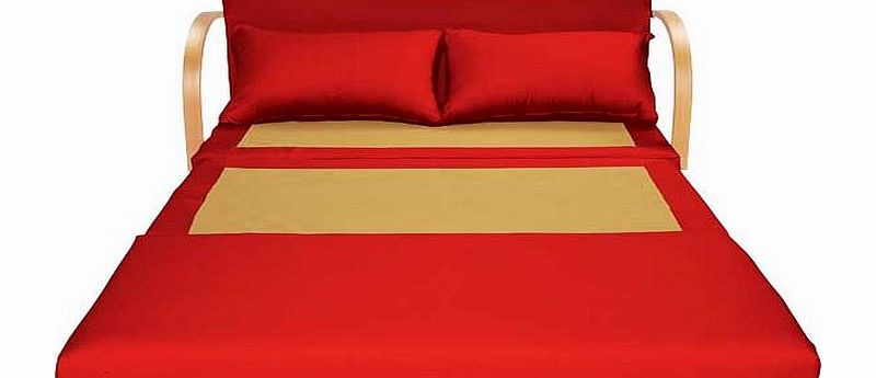 Unbranded Fizz Fabric Sofa Bed - Red