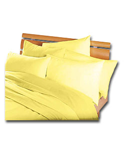 Flannelette Double Sheet Set Lemon