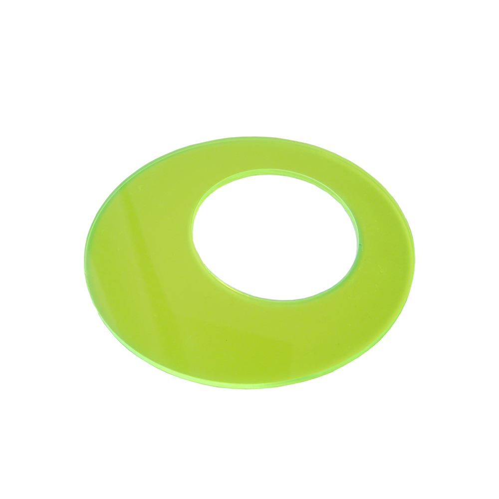 Unbranded Flat Oval Perspex Bangle - Lime