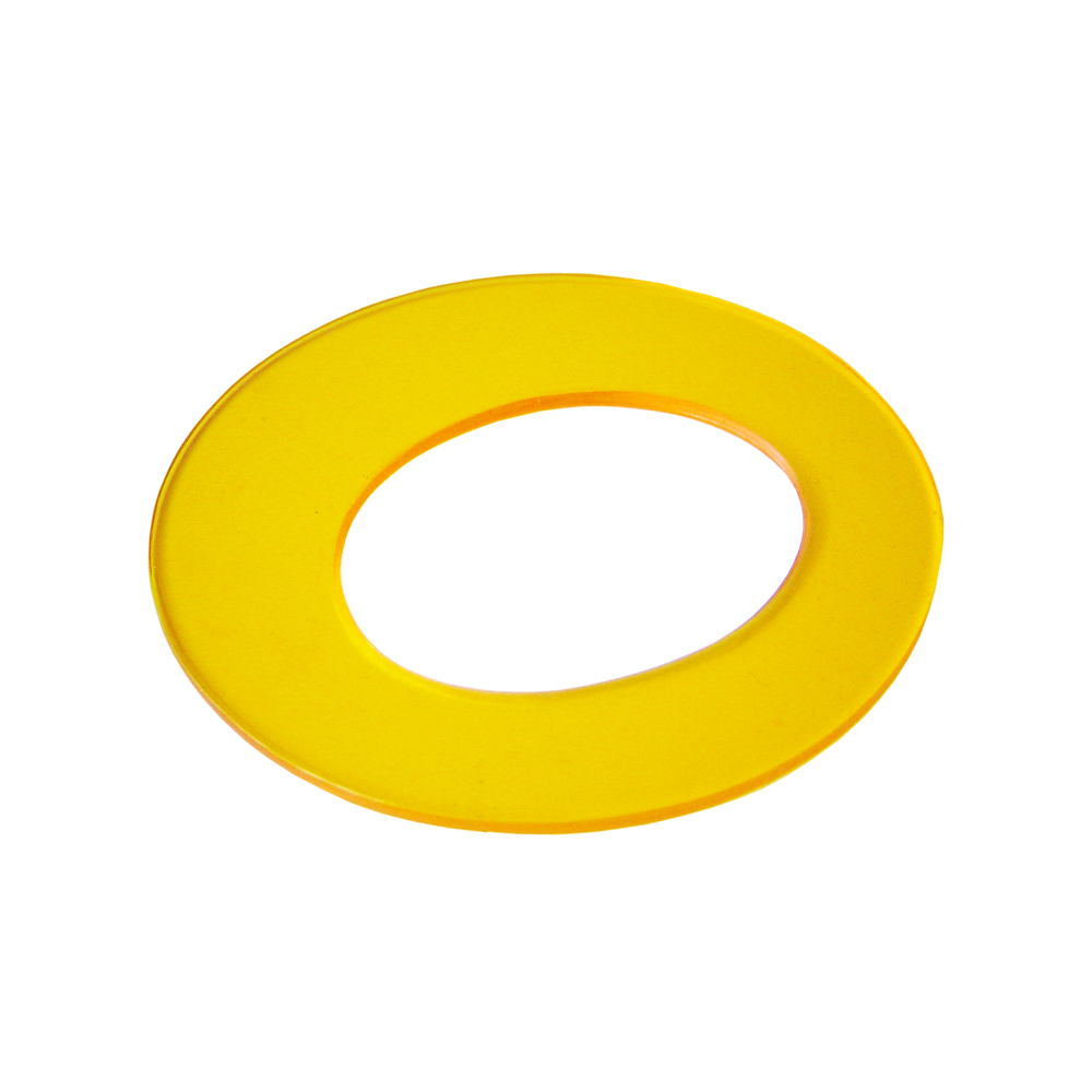 Unbranded Flat Oval Perspex Bangle - Orange