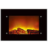 Unbranded Flat Screen Wall Mounted Black Fireplace
