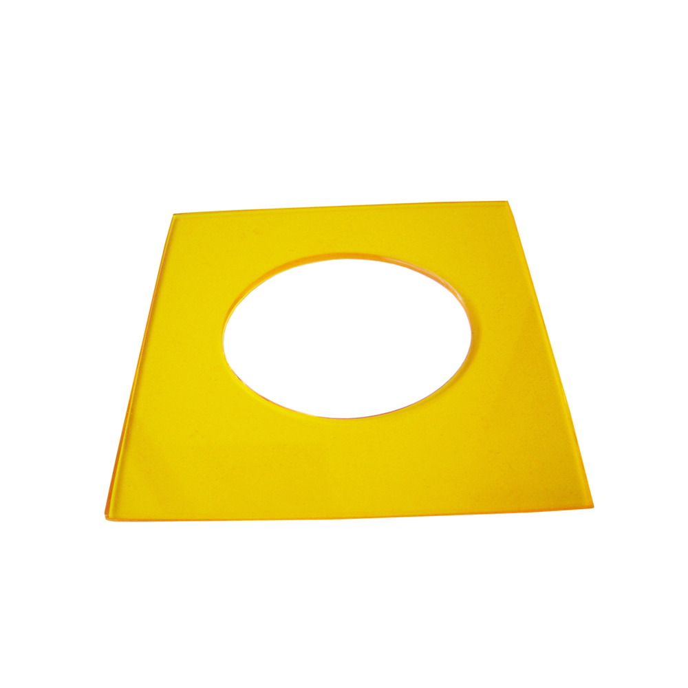 Unbranded Flat Square Perspex Bangle - Orange