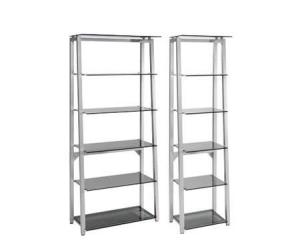 Unbranded Flatline grey glass tall shelving unit