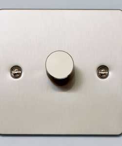 Unbranded Flatplate Stainless Steel Single Dimmer Switch