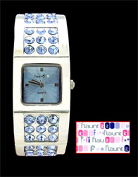 Flaunt-it Quartz Analogue Bling Bangle Watch