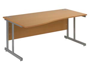 Unbranded Fleming c-leg wave desk
