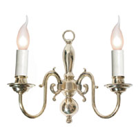 Flemish Double Wall Light Polished Brass