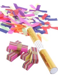 Fling confetti without the noise. Just pop some of the pretty pieces of confetti into the end of