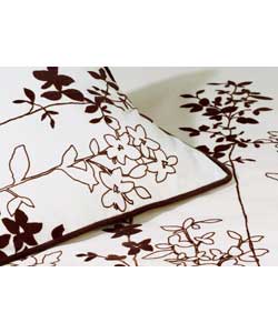 Flock Sprigs Double Duvet Cover Set - Natural