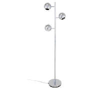 Unbranded Floor Lamp Retro 3 Lights Chrome