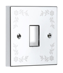 Unbranded FLORAL MIRRORED SWITCHPLATE