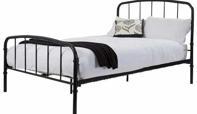 Styled in black. the Florenza boasts bold lines for impact. Perfect for either a master or guest bedroom. you can enjoy a restful nights sleep in this attractive addition to your room. Part of the Florenza collection. Metal frame finish. Size W185. L