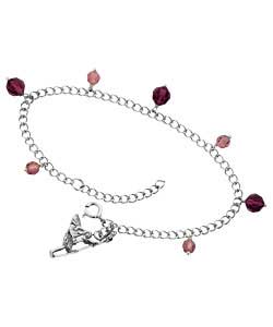 Unbranded Flower Fairies Sterling Silver Fairy Charm Bracelet