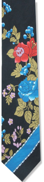 Unbranded Flower Print Silk Tie
