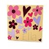 Unbranded Flowers and Hearts Personalised Canvas: 51cm x 51cm - large