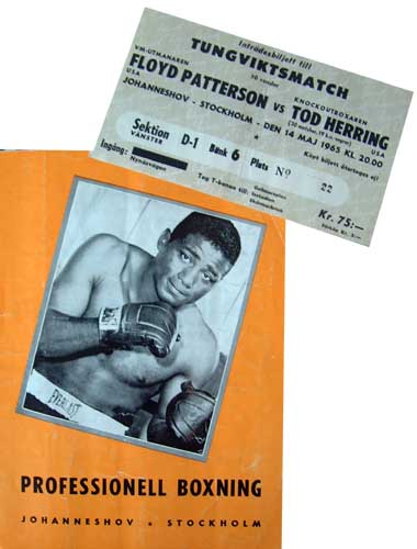 Unbranded Floyd Patterson vs. Todd Herring and#8211; Original programme and ticket - 1965