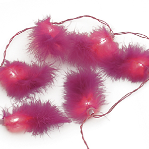 Unbranded Fluffy Hot Pink Fairy Lights
