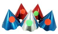 Foilcard Cone Hats 100 pk