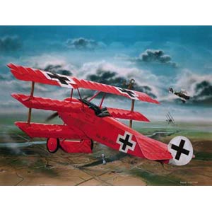 Fokker Dr.I Richthofen from German Specialists Revell. Manfred von Richthofen the Red Baron and his 