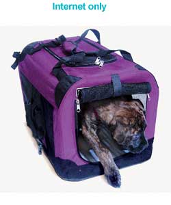 Unbranded Fold Flat Fabric Pet Carrier - Large