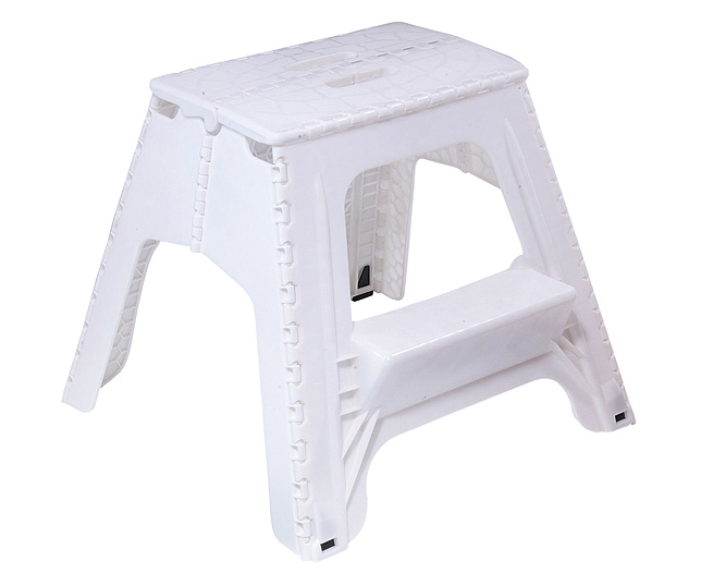 Unbranded Folding 2 Step-Up Stool - White