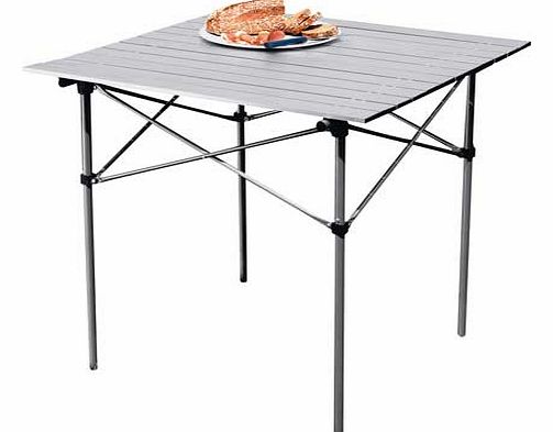 Easy to transport. lightweight and folds away into its own carry bag. this camping table would be ideal for outdoor events such as BBQs. kids parties. camping and picnics. Aluminium frame. Folds for storage. Carry bag. Table size H70. L70. D70cm. EAN