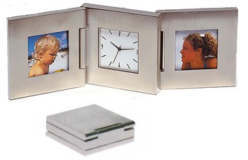 Folding Clock Photo Frame
