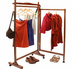 Unbranded Folding Wooden Clothes Rail