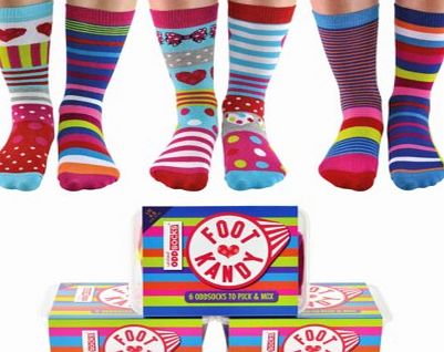 Unbranded Foot Kandy 6 Odd Socks for ladies 2913CX