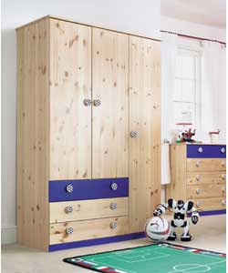 Football 3 Door- 3 Drawer Robe